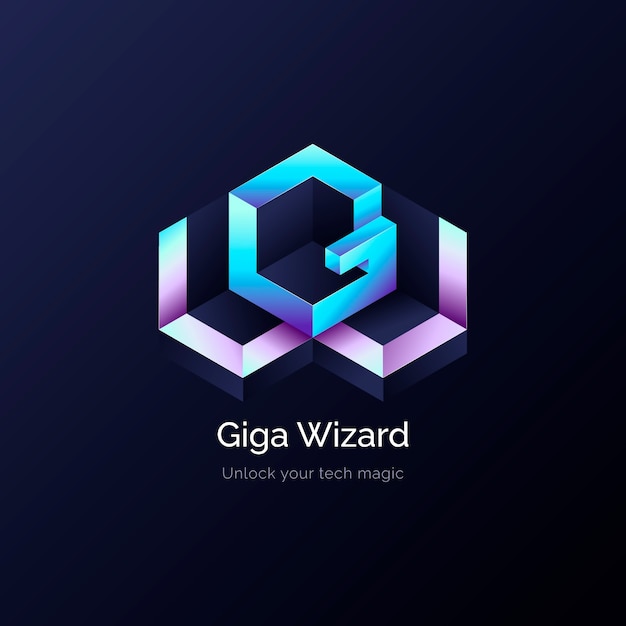Vecteur gratuit modèle de conception de logo gw
