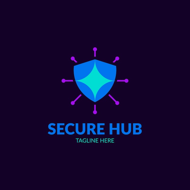 Vecteur gratuit modèle de conception de logo hub