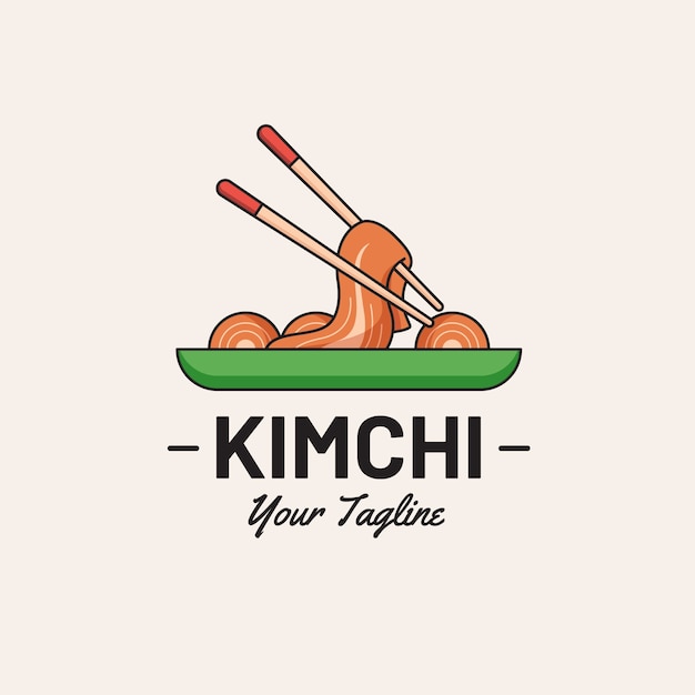 Vecteur gratuit modèle de conception de logo kimchi