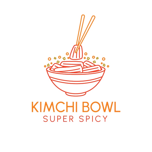 Vecteur gratuit modèle de conception de logo kimchi