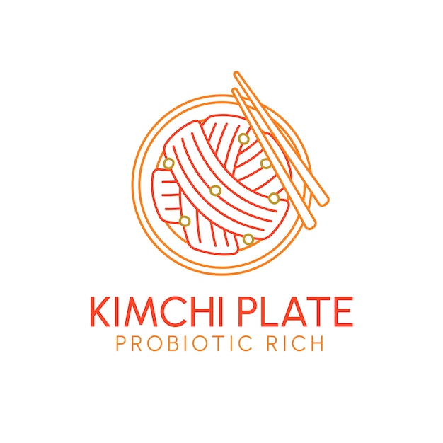 Modèle De Conception De Logo Kimchi