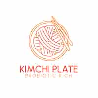 Vecteur gratuit modèle de conception de logo kimchi