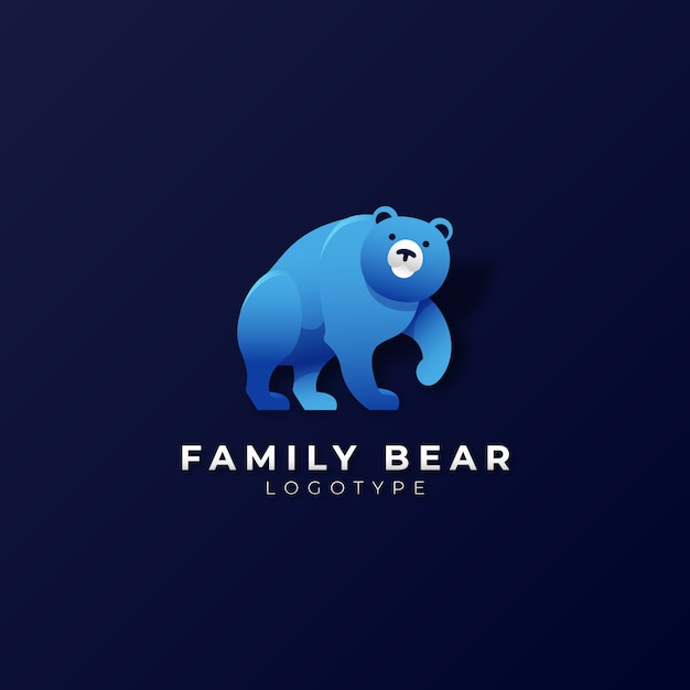 Vecteur gratuit modèle de conception de logo d'ours