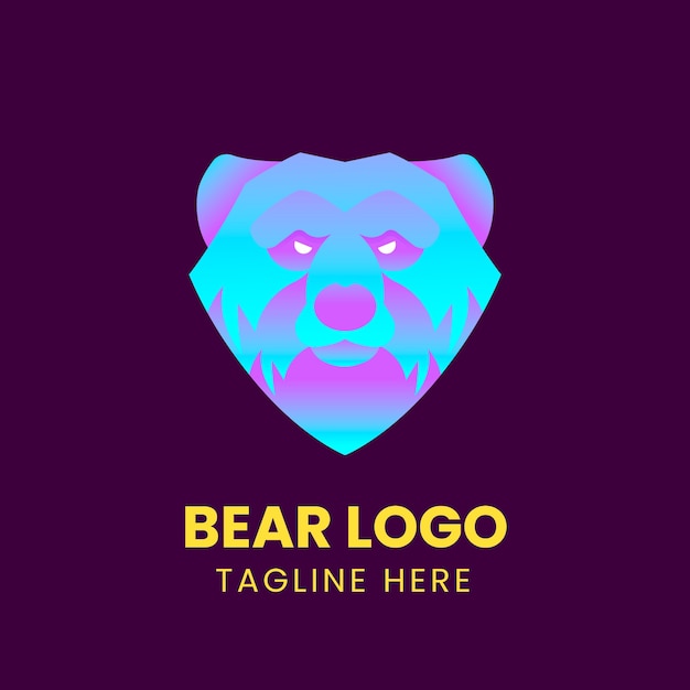 Vecteur gratuit modèle de conception de logo d'ours