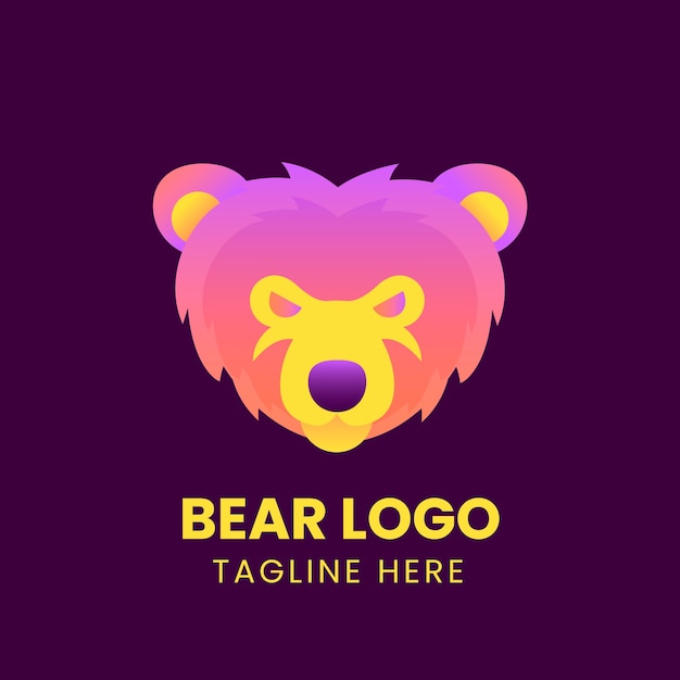 modèle de conception de logo d'ours