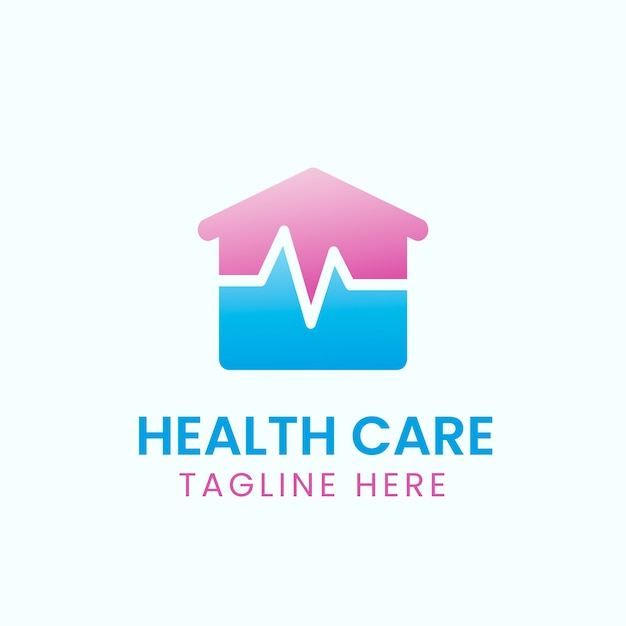 Vecteur gratuit modèle de conception de logo de soins de santé à domicile