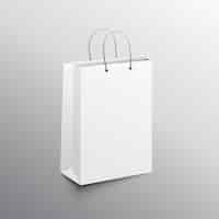 Vecteur gratuit modèle de conception de maquette de sac à provisions vide