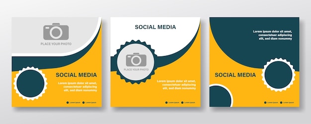 Vecteur gratuit modèle de conception de médias sociaux, publications instagram