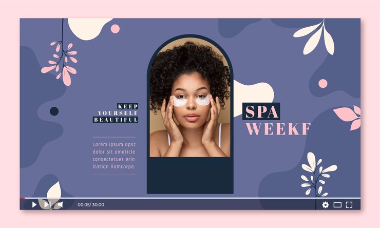 Vecteur gratuit modèle de conception de spa à l'aplatissement