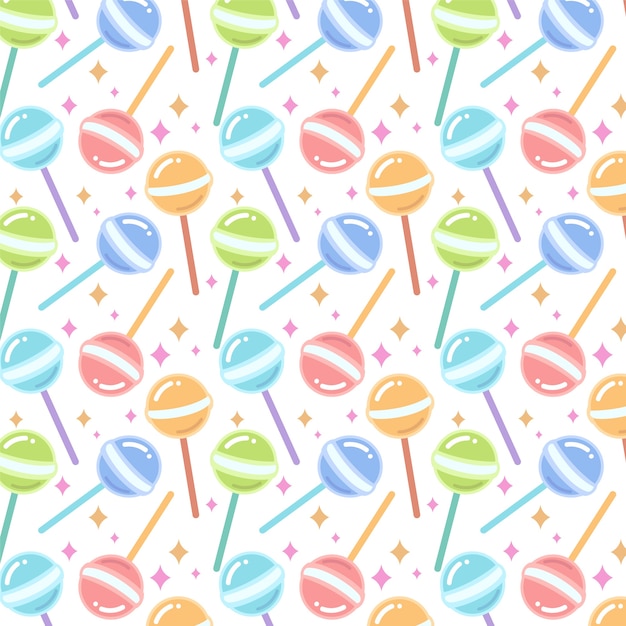 Modèle de couleur pastel bonbon dessiné à la main
