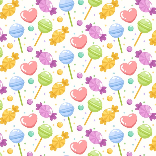 Modèle de couleur pastel bonbon dessiné à la main
