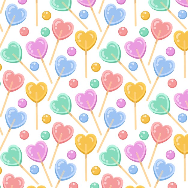 Modèle de couleur pastel bonbon dessiné à la main