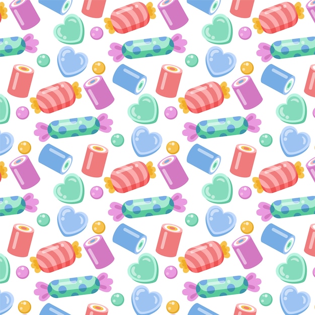 Modèle de couleur pastel bonbon dessiné à la main