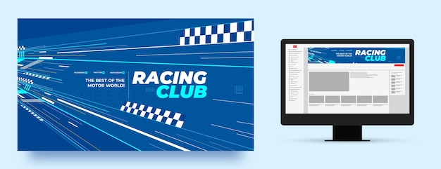 Modèle de course avec un design en dégradé
