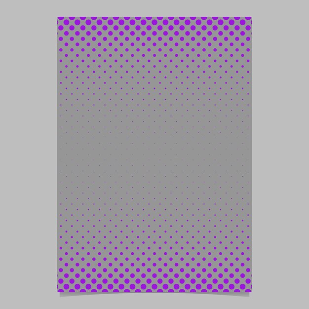 Modèle de couverture en demi-teinte de motif de points - conception de fond de document vectoriel avec cercles violets