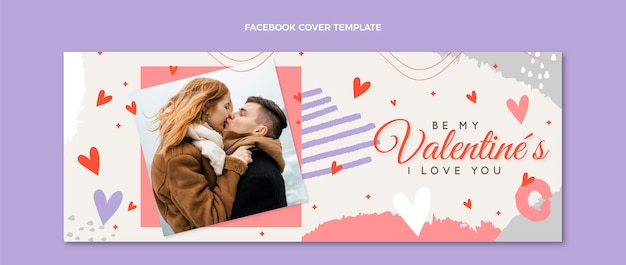 Modèle de couverture de médias sociaux pour la Saint-Valentin