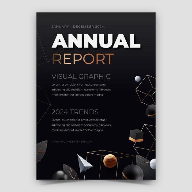 Modèle de couverture de rapport annuel dégradé
