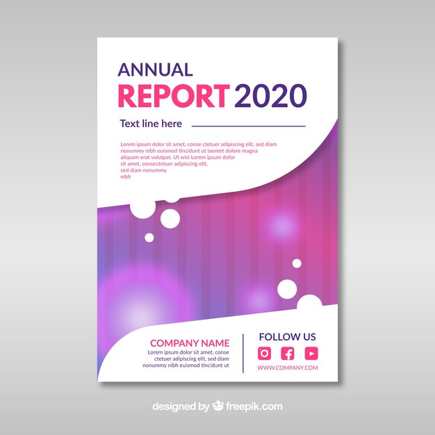 Modèle de couverture de rapport annuel moderne abstrait