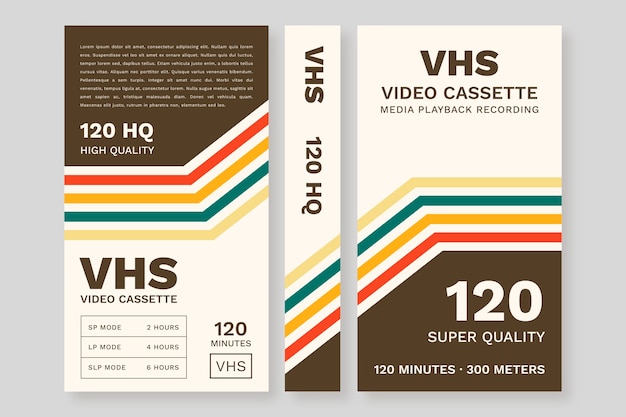 Modèle De Couverture Vhs Design Plat