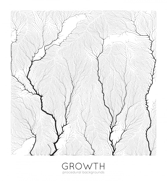 Vecteur gratuit modèle de croissance des branches génératives