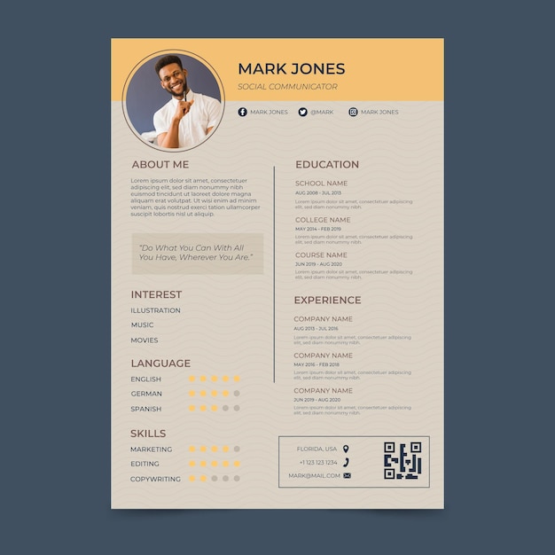 Modèle de CV minimaliste