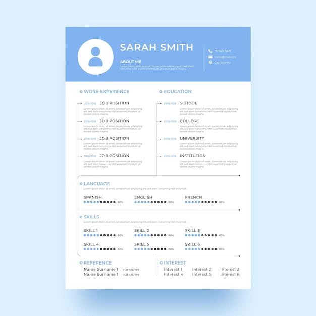 Modèle De Cv Minimaliste