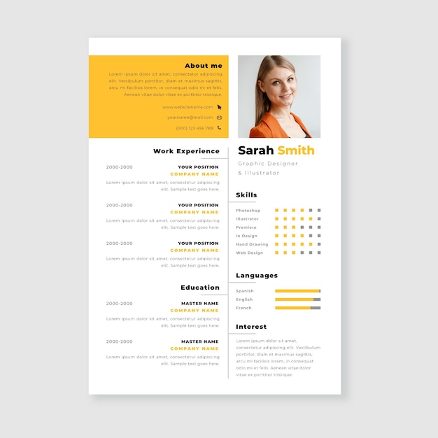 Modèle de CV minimaliste