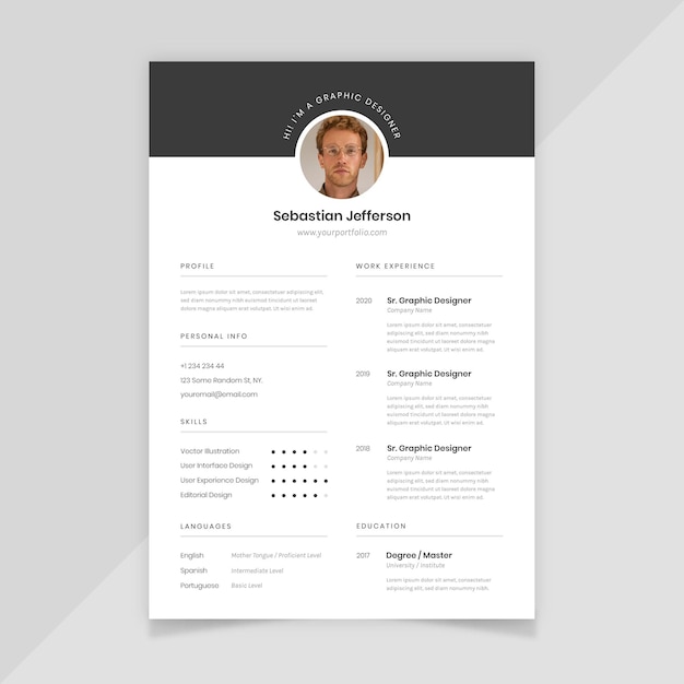 Modèle De Cv Minimaliste