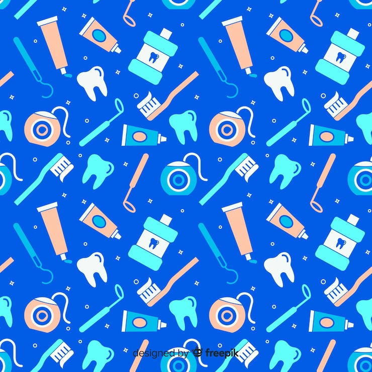 Vecteur gratuit modèle de dentiste