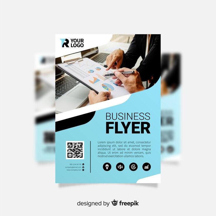 Vecteur gratuit modèle de dépliant d'affaires