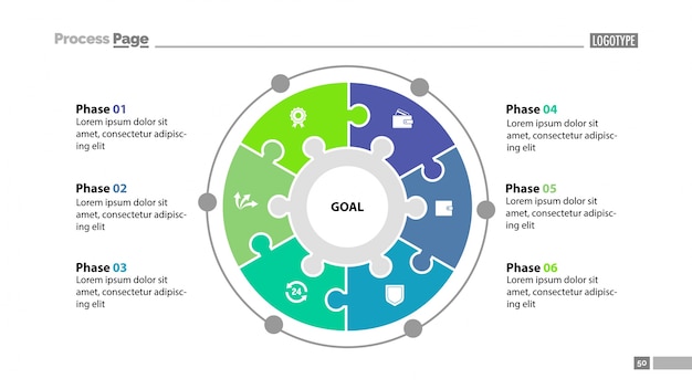 Modèle de diapositive Six Elements