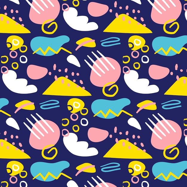 Modèle de doodle abstrait dessiné à la main
