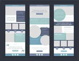 Vecteur gratuit modèle d'e-mail blogger