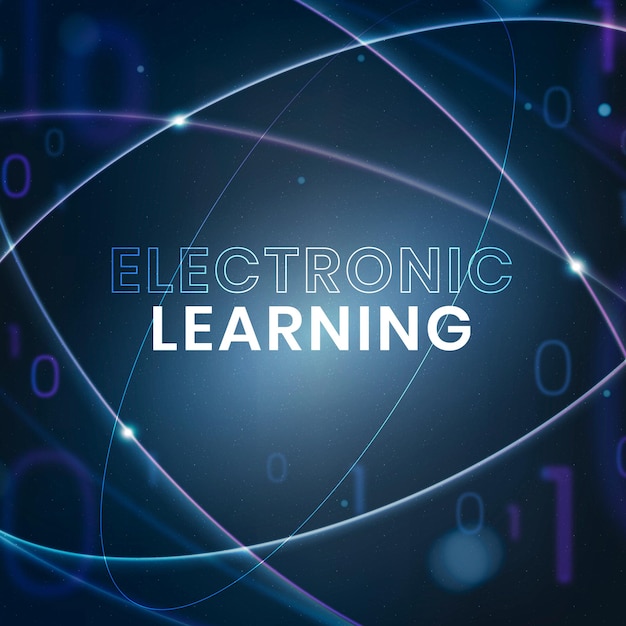 Modèle D'éducation D'apprentissage électronique Technologie Vectorielle Publication Sur Les Médias Sociaux