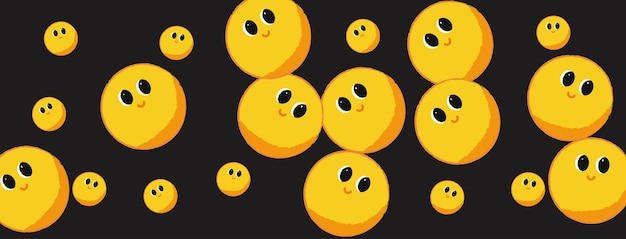 Modèle avec emoji. illustration de dessin animé de vecteur