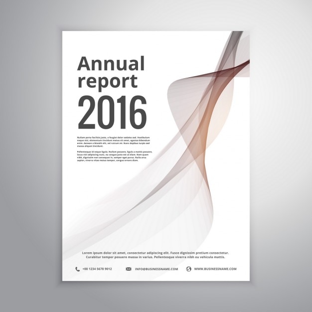 Vecteur gratuit modèle d'entreprise annuel d'identité rapport de la brochure avec la vague grise