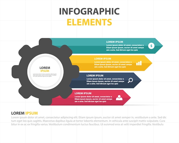 Modèle D'entreprise Infographique Coloré Avec équipement