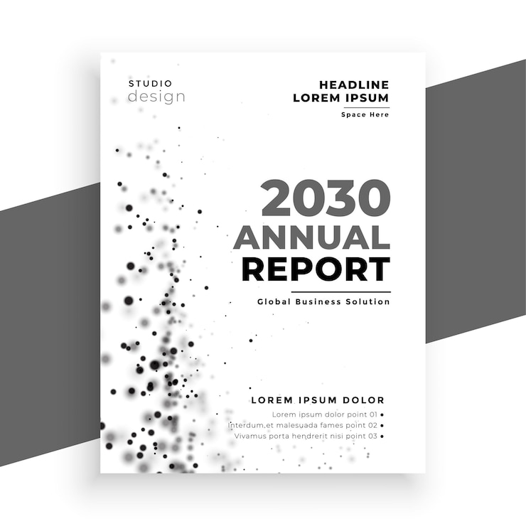 Vecteur gratuit modèle d'entreprise de rapport annuel moderne pour la publication de catalogue