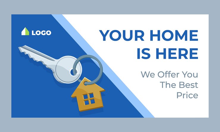Vecteur gratuit modèle facebook immobilier dessiné à la main