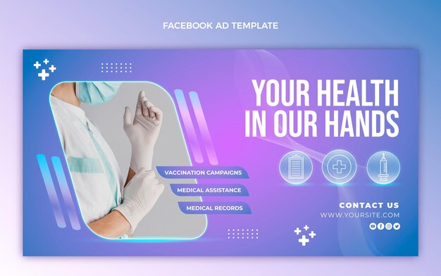Modèle facebook médical dégradé