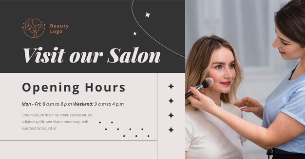 Modèle Facebook de thérapie de salon de beauté