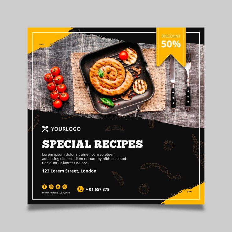 Vecteur gratuit modèle de flyer barbecue