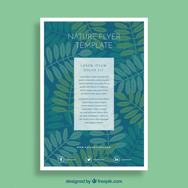 Vecteur gratuit modèle de flyer belle nature avec un style moderne