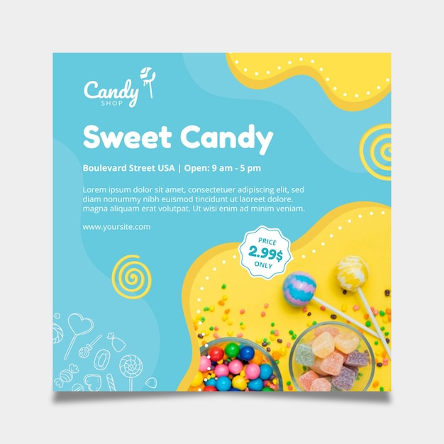 Modèle De Flyer De Bonbons