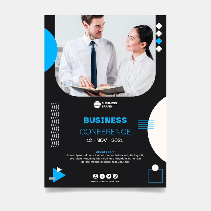 Vecteur gratuit modèle de flyer commercial général