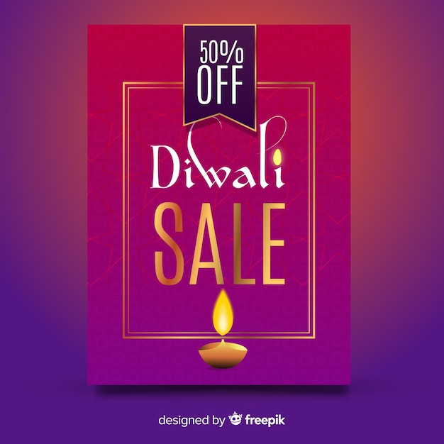 Modèle De Flyer Design Diwali Design Plat