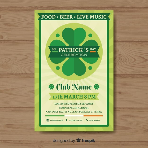 Modèle De Flyer Du Jour De St. Patrick