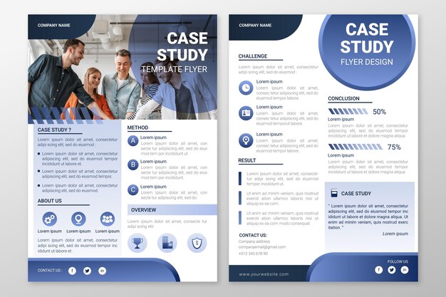 Modèle de flyer d'étude de cas
