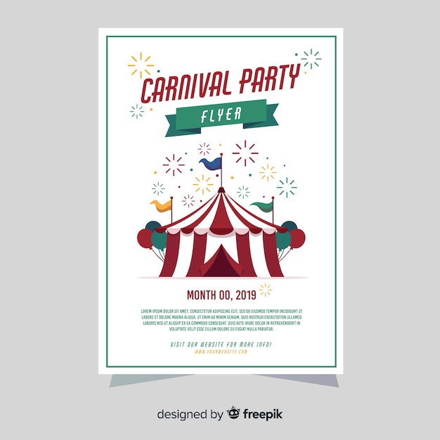 Modèle De Flyer Fête Carnaval