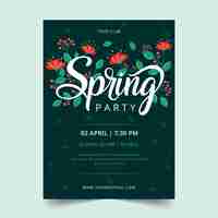 Vecteur gratuit modèle de flyer fête printemps abstrait